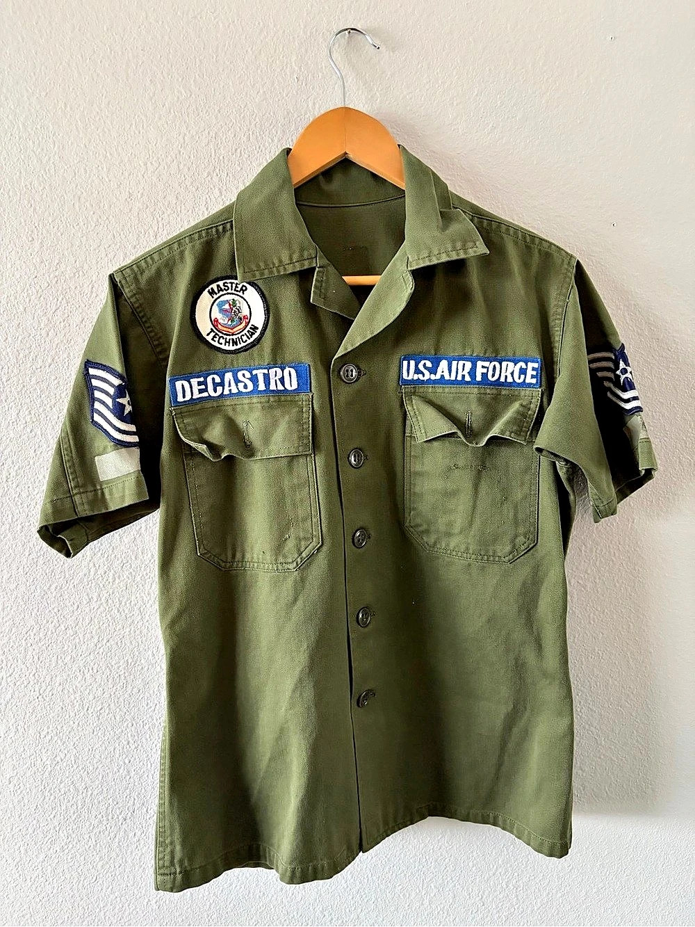US Military US Air Force OG-107 Utility Shirt Men's Green Shirt